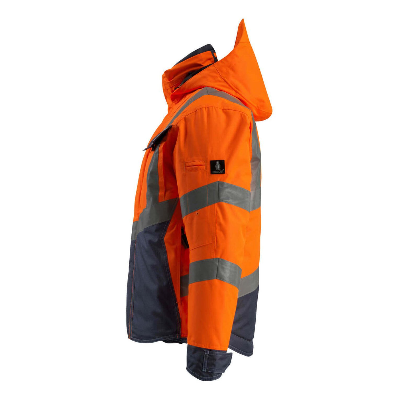 Mascot Hastings Hi-Vis Winter Jacket 15535-231 Right #colour_hi-vis-orange-dark-navy-blue