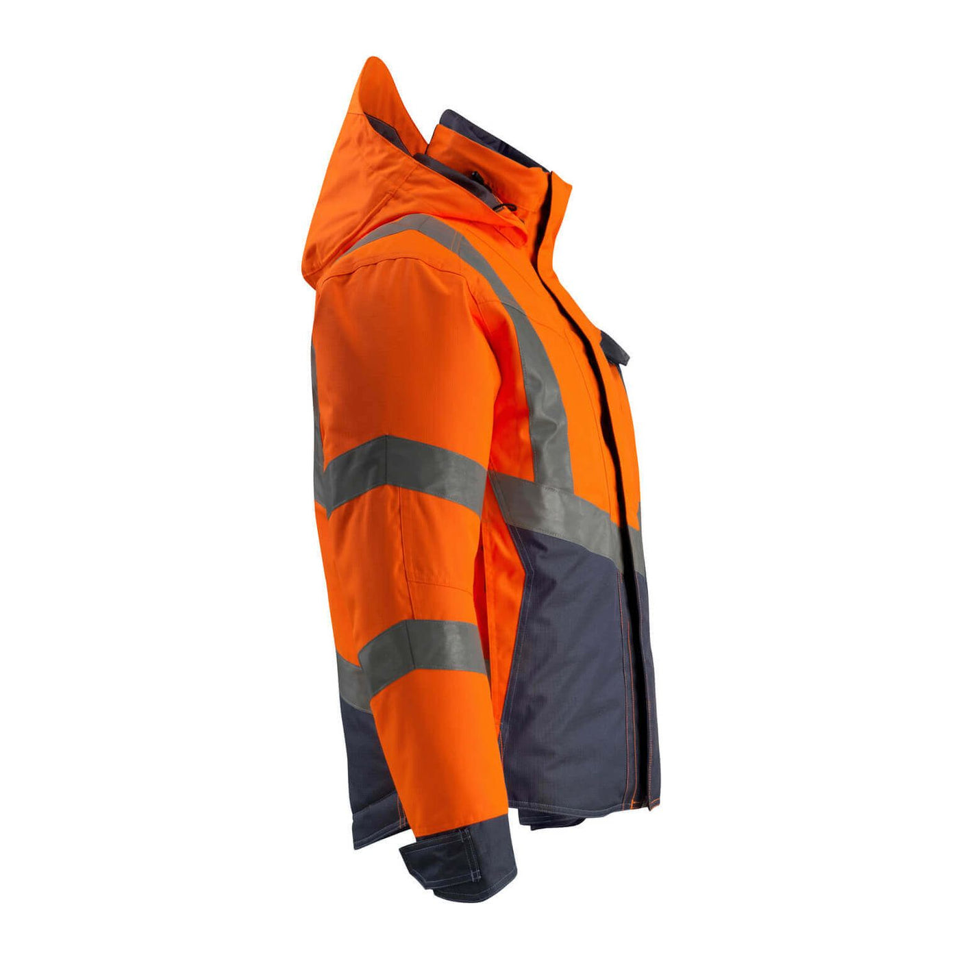Mascot Hastings Hi-Vis Winter Jacket 15535-231 Left #colour_hi-vis-orange-dark-navy-blue