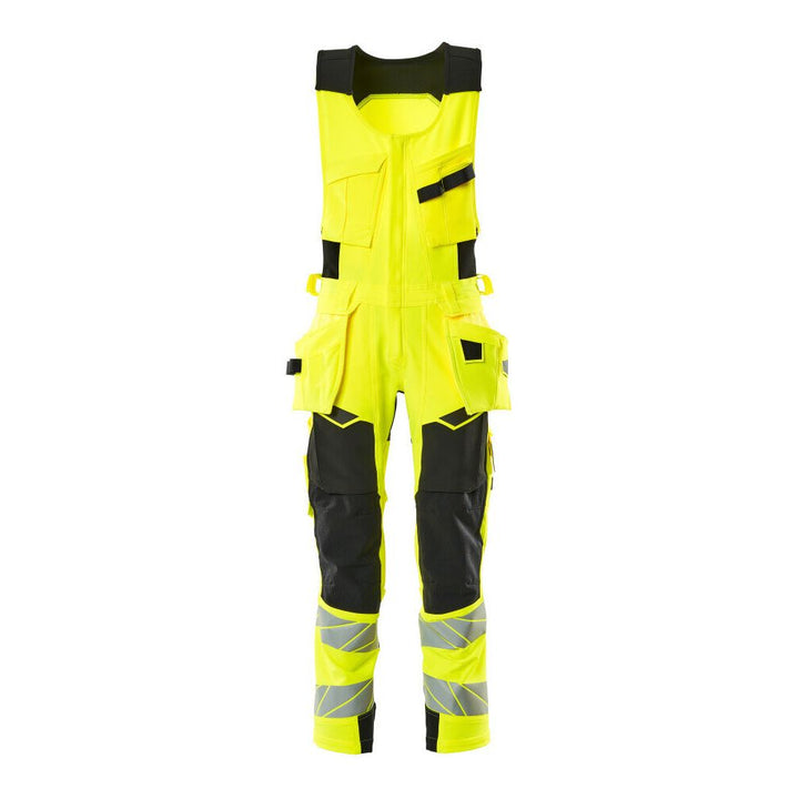 Mascot Hi-Vis Combi Suit 19069-711 Front #colour_hi-vis-yellow-black