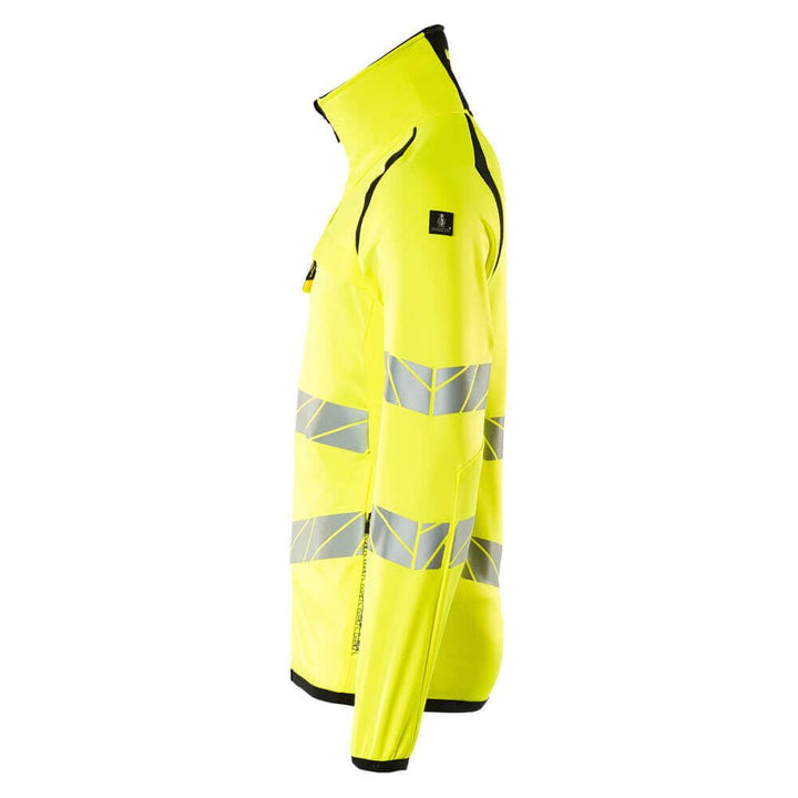 Mascot Hi-Vis Fleece Jumper with zip 19103-315 Right #colour_hi-vis-yellow-black