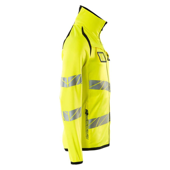 Mascot Hi-Vis Fleece Jumper with zip 19103-315 Left #colour_hi-vis-yellow-black