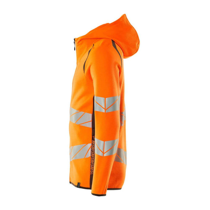 Mascot Hi-Vis Hoodie with zipper 19284-781 Right #colour_hi-vis-orange-dark-anthracite-grey