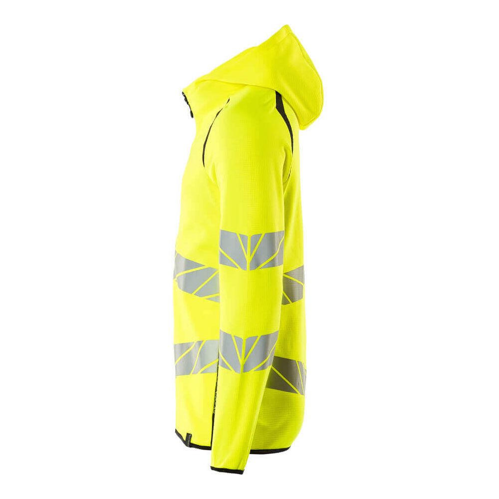 Mascot Hi-Vis Hoodie with zipper 19284-781 Right #colour_hi-vis-yellow-dark-navy-blue