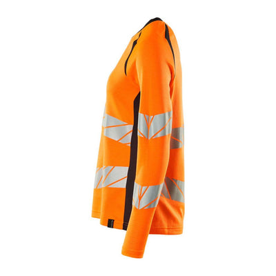 Mascot Hi-Vis Long-sleeve T-shirt 19091-771 Right #colour_hi-vis-orange-dark-navy-blue