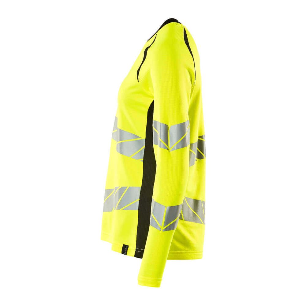 Mascot Hi-Vis Long-sleeve T-shirt 19091-771 Right #colour_hi-vis-yellow-black