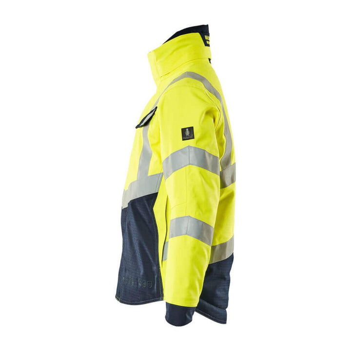 Mascot Hi-Vis Pilot Jacket 19835-217 Right #colour_hi-vis-yellow-dark-navy-blue