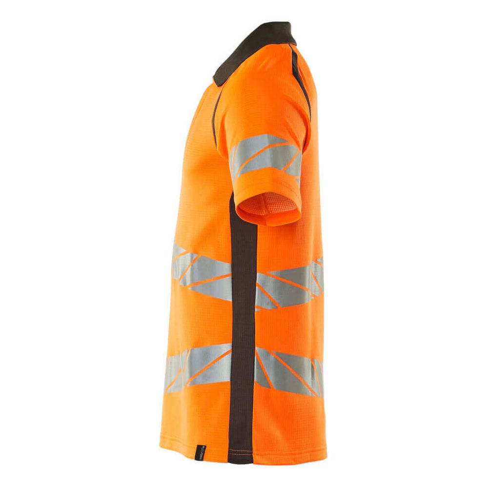 Mascot Hi-Vis Polo Shirt 19083-771 Right #colour_hi-vis-orange-dark-anthracite-grey