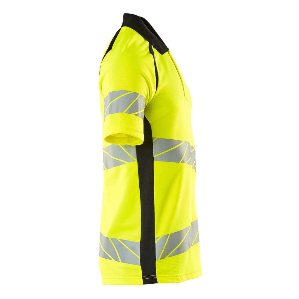 Mascot Hi-Vis Polo Shirt 19083-771 Left #colour_hi-vis-yellow-black