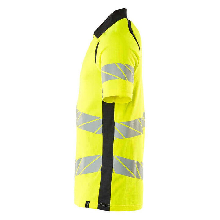 Mascot Hi-Vis Polo Shirt 19083-771 Right #colour_hi-vis-yellow-dark-navy-blue