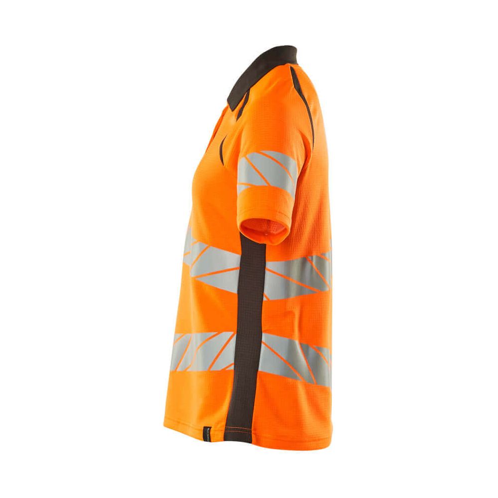 Mascot Hi-Vis Polo shirt 19093-771 Right #colour_hi-vis-orange-dark-anthracite-grey