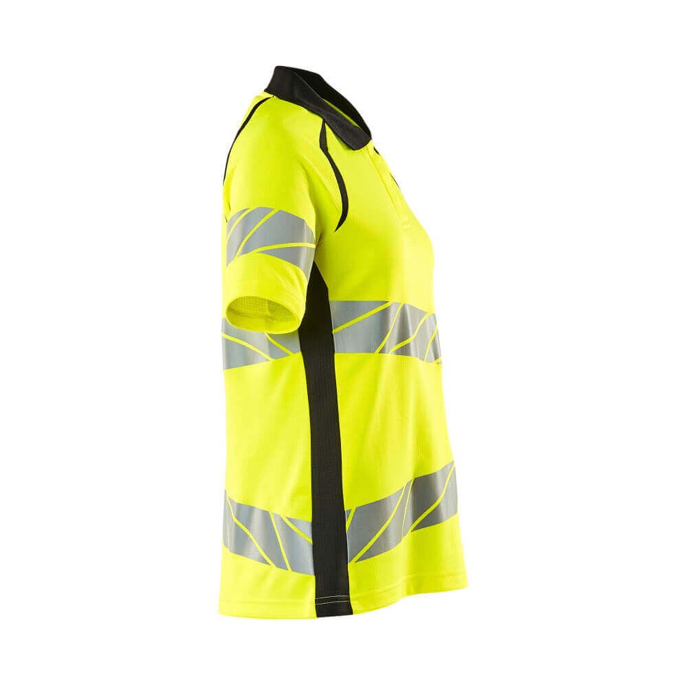 Mascot Hi-Vis Polo shirt 19093-771 Left #colour_hi-vis-yellow-black