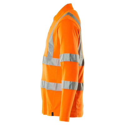 Mascot Hi Vis Polo Shirt Long-Sleeved 18283-995 Right #colour_hi-vis-orange