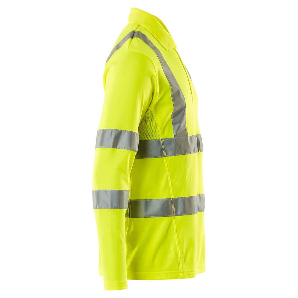 Mascot Hi Vis Polo Shirt Long-Sleeved 18283-995 Left #colour_hi-vis-yellow