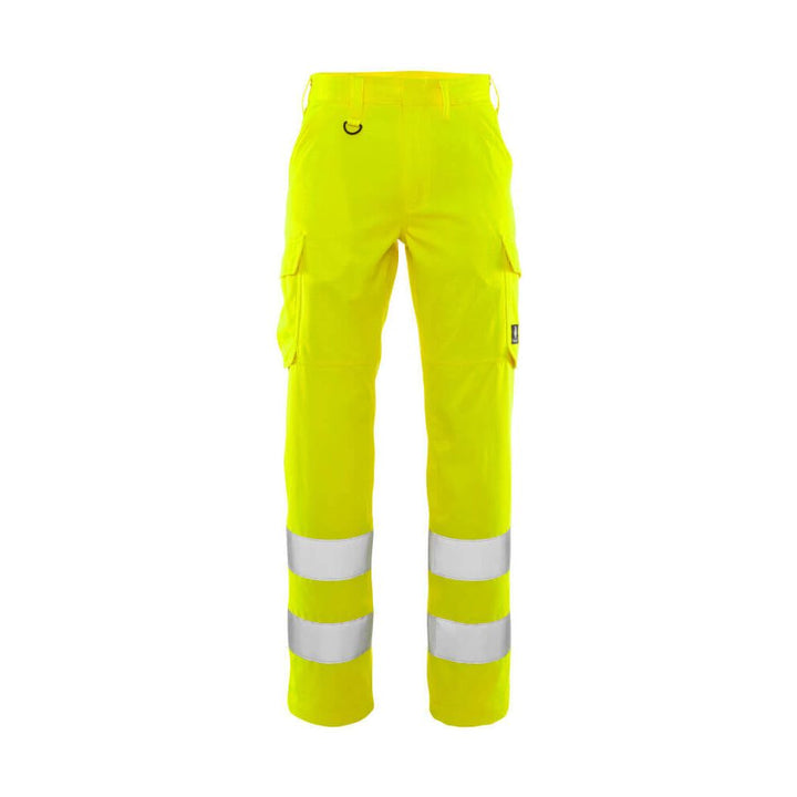 Mascot Hi-Vis Service Trousers  20859-236 Front #colour_hi-vis-yellow