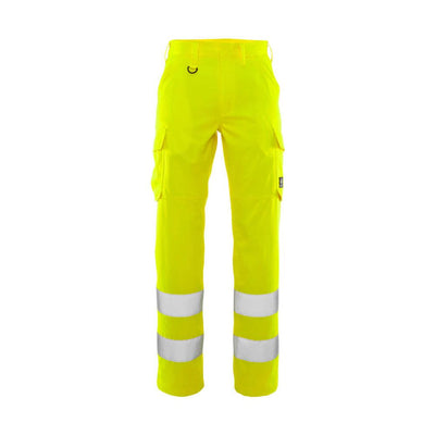 Mascot Hi-Vis Service Trousers  20859-236 Front #colour_hi-vis-yellow
