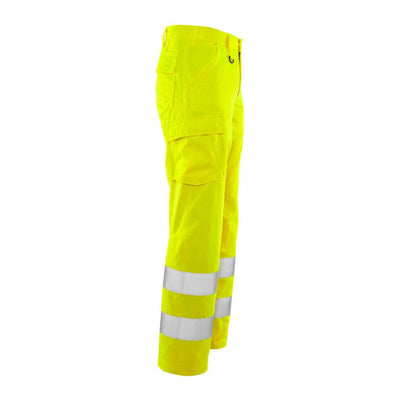 Mascot Hi-Vis Service Trousers  20859-236 Left #colour_hi-vis-yellow