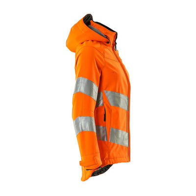 Mascot Hi-Vis Softshell Jacket 18512-246 Left #colour_hi-vis-orange