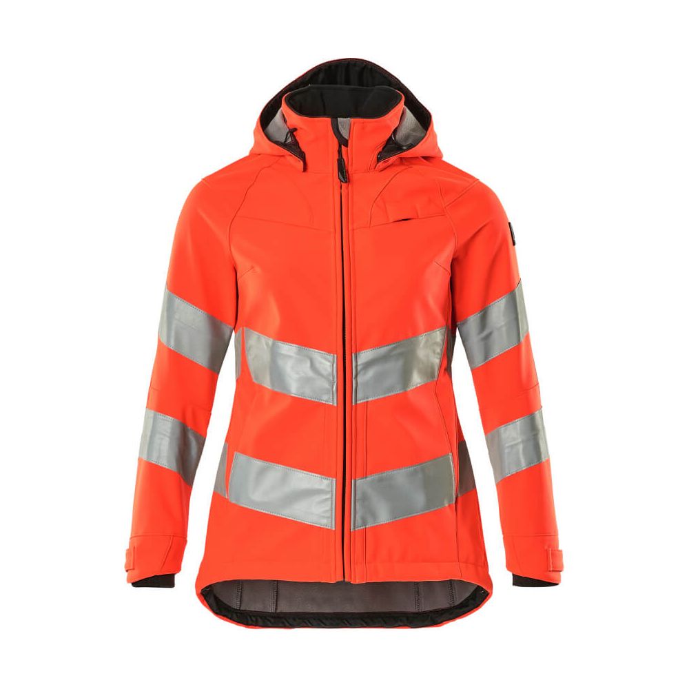 Mascot Hi-Vis Softshell Jacket 18512-246 Front #colour_hi-vis-red