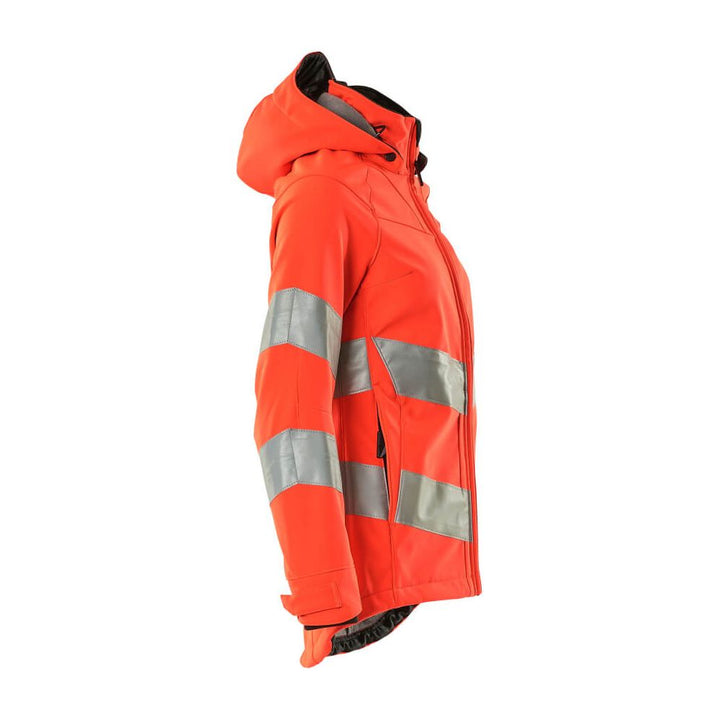 Mascot Hi-Vis Softshell Jacket 18512-246 Left #colour_hi-vis-red