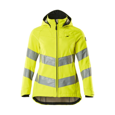 Mascot Hi-Vis Softshell Jacket 18512-246 Front #colour_hi-vis-yellow