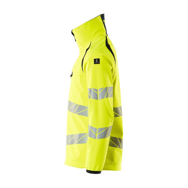 Mascot Hi-Vis Softshell Jacket 19002-143 Right #colour_hi-vis-yellow-dark-navy-blue