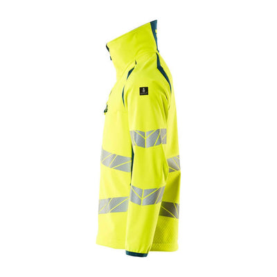 Mascot Hi-Vis Softshell Jacket 19002-143 Right #colour_hi-vis-yellow-dark-petroleum