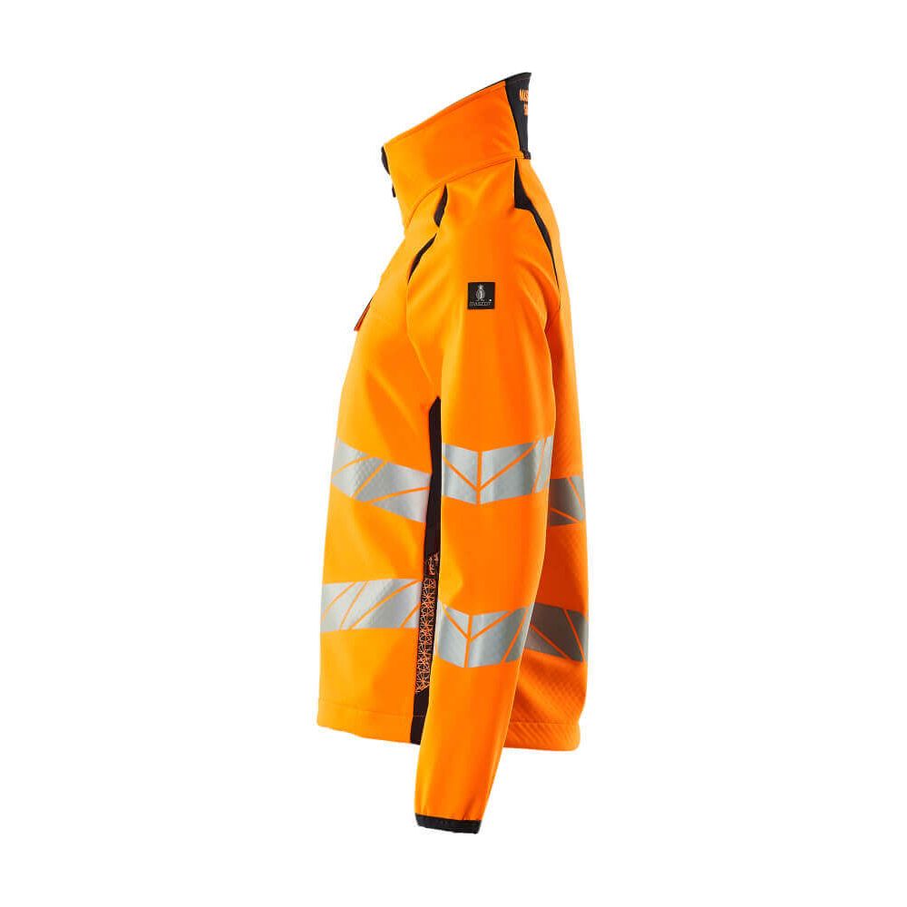 Mascot Hi-Vis Softshell Jacket 19012-143 Right #colour_hi-vis-orange-dark-navy-blue