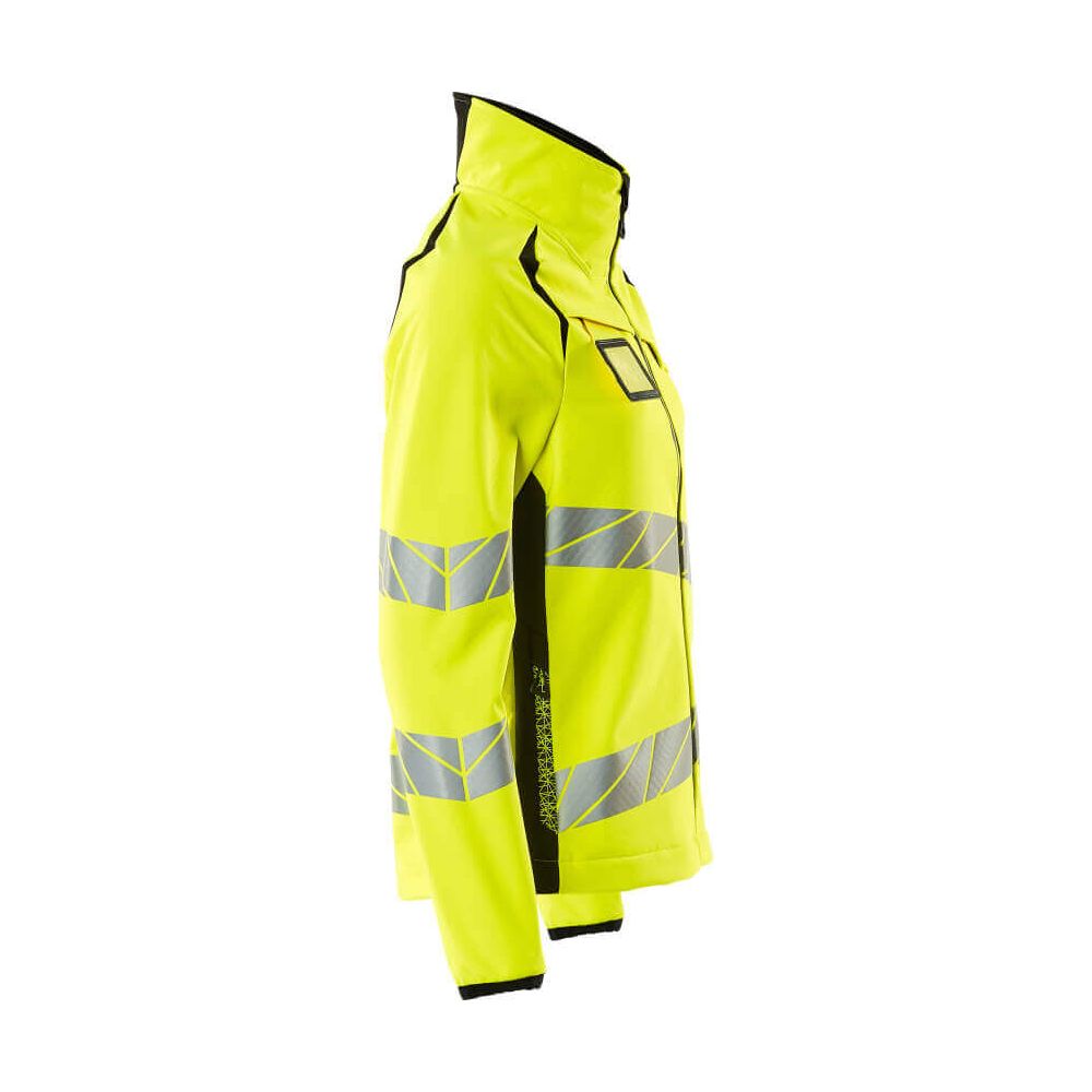 Mascot Hi-Vis Softshell Jacket 19012-143 Left #colour_hi-vis-yellow-black