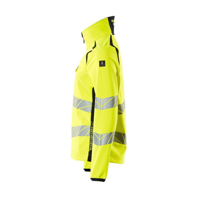 Mascot Hi-Vis Softshell Jacket 19012-143 Right #colour_hi-vis-yellow-dark-navy-blue