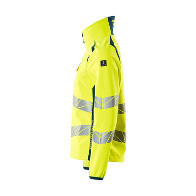 Mascot Hi-Vis Softshell Jacket 19012-143 Right #colour_hi-vis-yellow-dark-petroleum