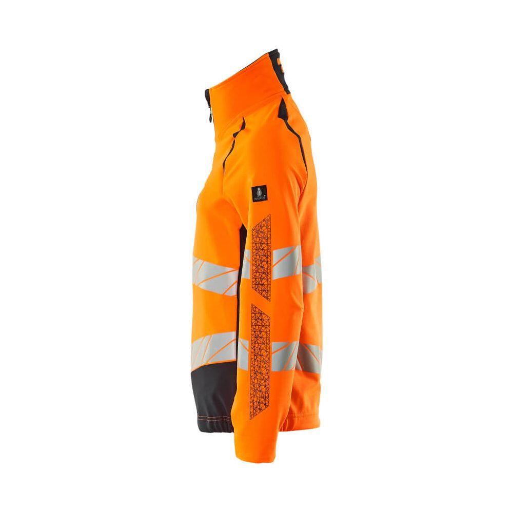 Mascot Hi-Vis Water Repellent Stretch Jacket 19008-511 Right #colour_hi-vis-orange-dark-navy-blue