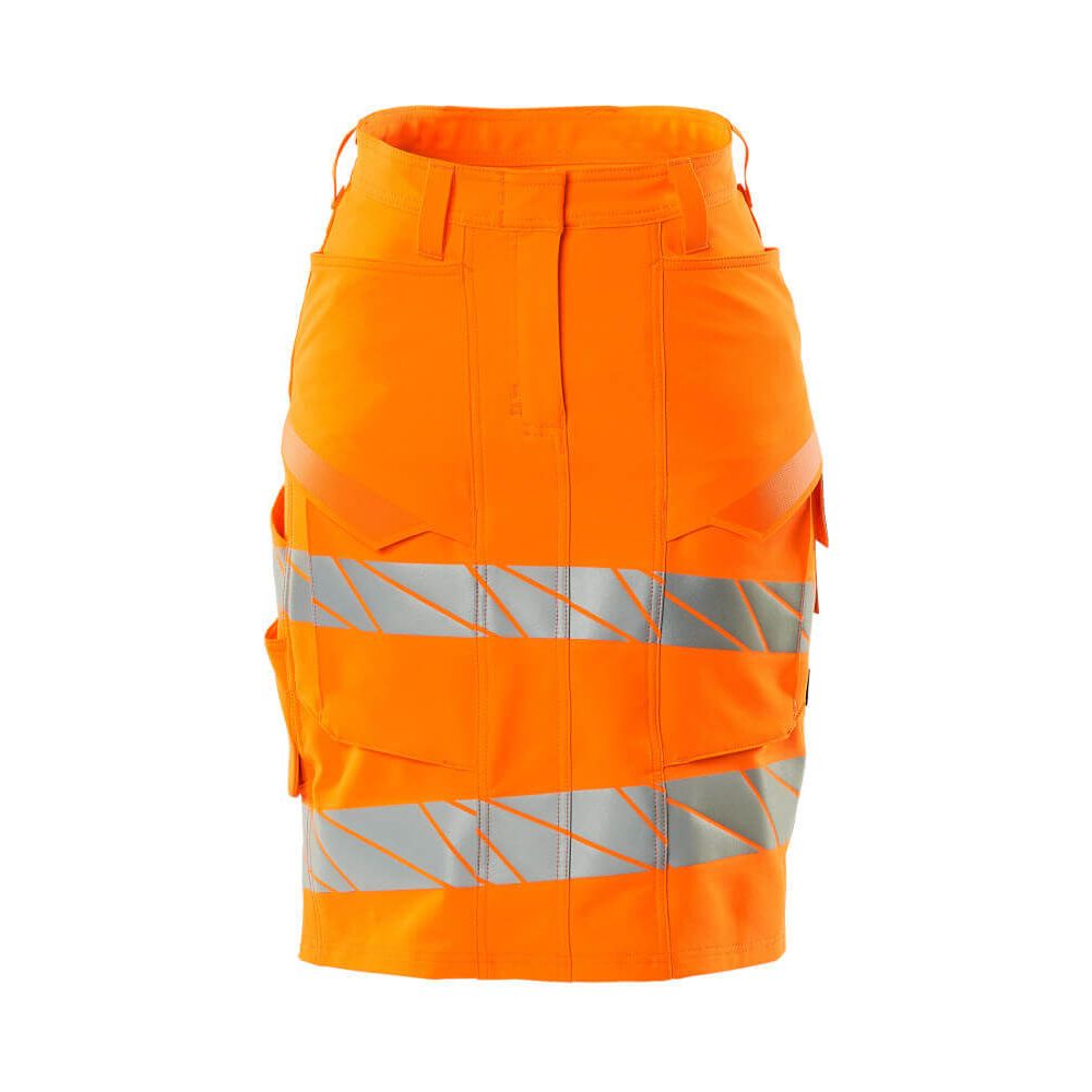 Mascot Hi-Vis Stretch Skirt 19244-711 Front #colour_hi-vis-orange