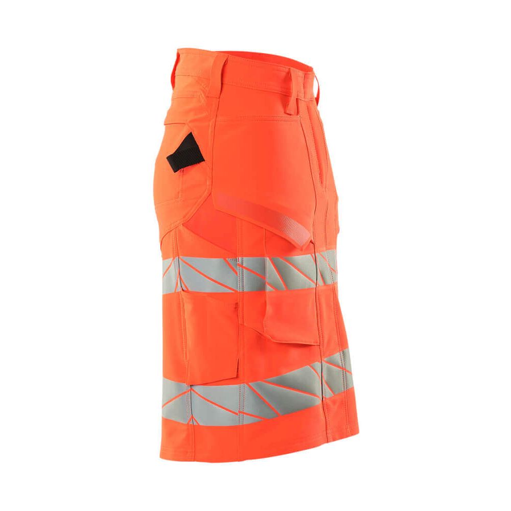 Mascot Hi-Vis Stretch Skirt 19244-711 Left #colour_hi-vis-red