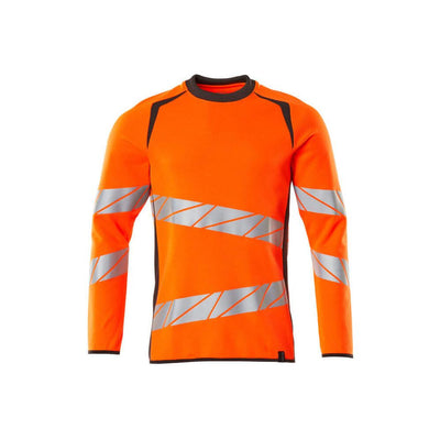 Mascot Hi-Vis Sweatshirt 19084-781 Front #colour_hi-vis-orange-dark-anthracite-grey