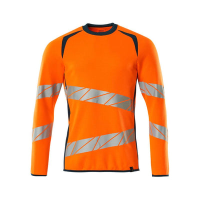Mascot Hi-Vis Sweatshirt 19084-781 Front #colour_hi-vis-orange-dark-petroleum