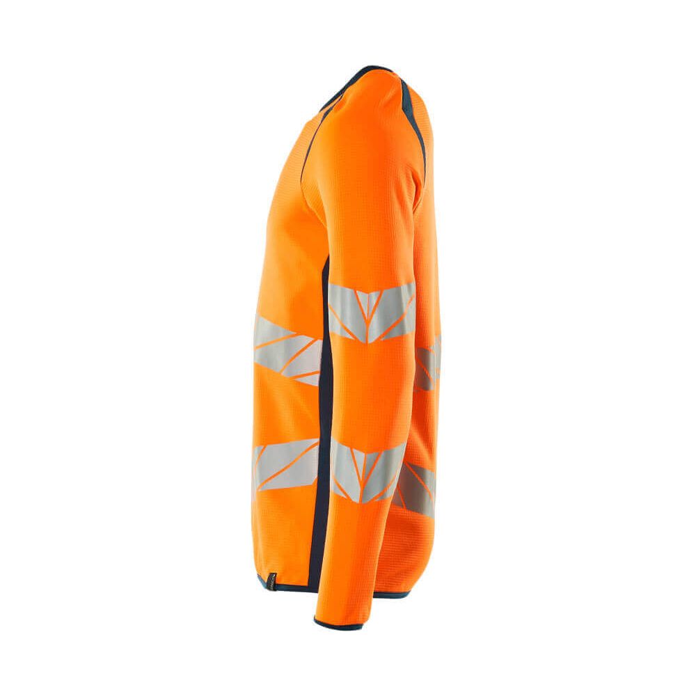 Mascot Hi-Vis Sweatshirt 19084-781 Right #colour_hi-vis-orange-dark-petroleum
