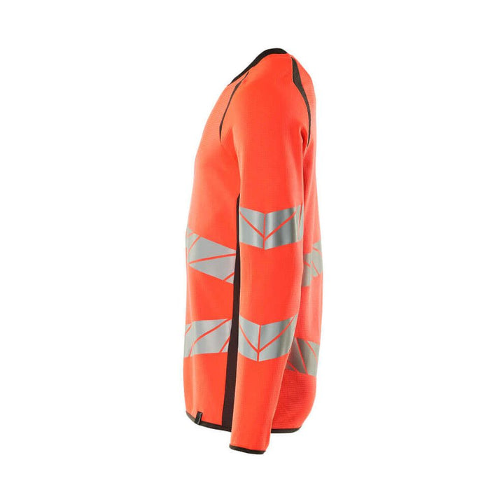 Mascot Hi-Vis Sweatshirt 19084-781 Right #colour_hi-vis-red-dark-anthracite-grey