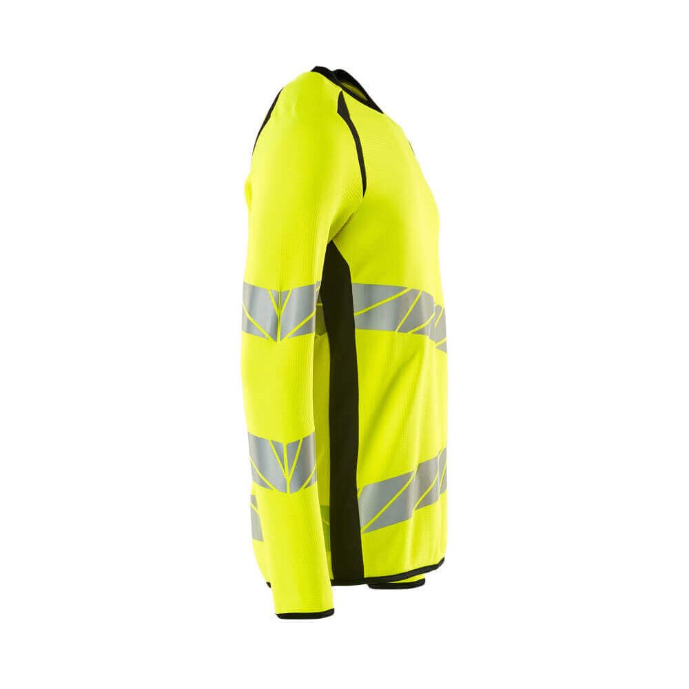 Mascot Hi-Vis Sweatshirt 19084-781 Left #colour_hi-vis-yellow-black