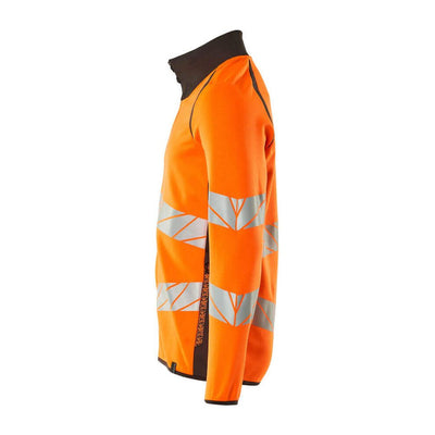 Mascot Hi-Vis Sweatshirt with zipper 19184-781 Right #colour_hi-vis-orange-dark-anthracite-grey