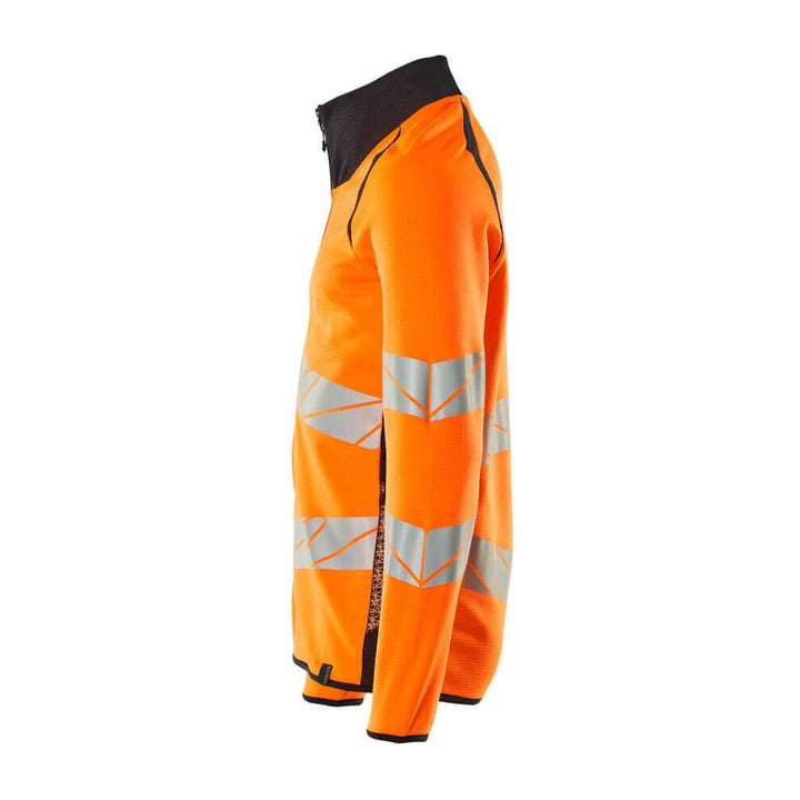 Mascot Hi-Vis Sweatshirt with zipper 19184-781 Right #colour_hi-vis-orange-dark-navy-blue