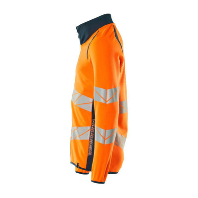 Mascot Hi-Vis Sweatshirt with zipper 19184-781 Right #colour_hi-vis-orange-dark-petroleum