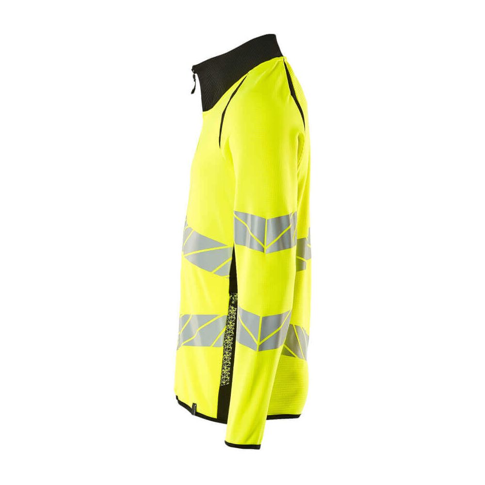 Mascot Hi-Vis Sweatshirt with zipper 19184-781 Right #colour_hi-vis-yellow-black