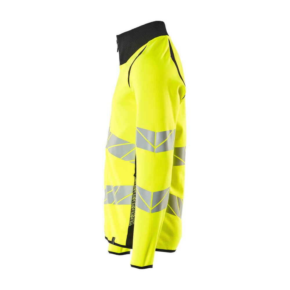 Mascot Hi-Vis Sweatshirt with zipper 19184-781 Right #colour_hi-vis-yellow-dark-navy-blue