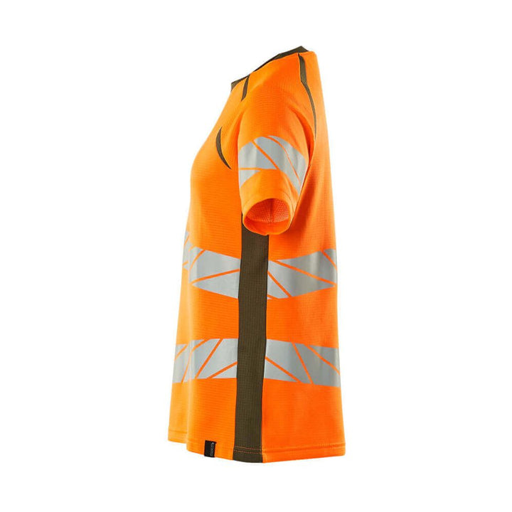 Mascot Hi-Vis T-shirt 19092-771 Right #colour_hi-vis-orange-moss-green