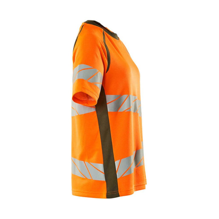 Mascot Hi-Vis T-shirt 19092-771 Left #colour_hi-vis-orange-moss-green