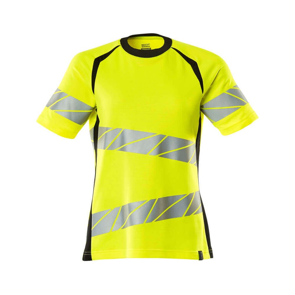 Mascot Hi-Vis T-shirt 19092-771 Front #colour_hi-vis-yellow-black