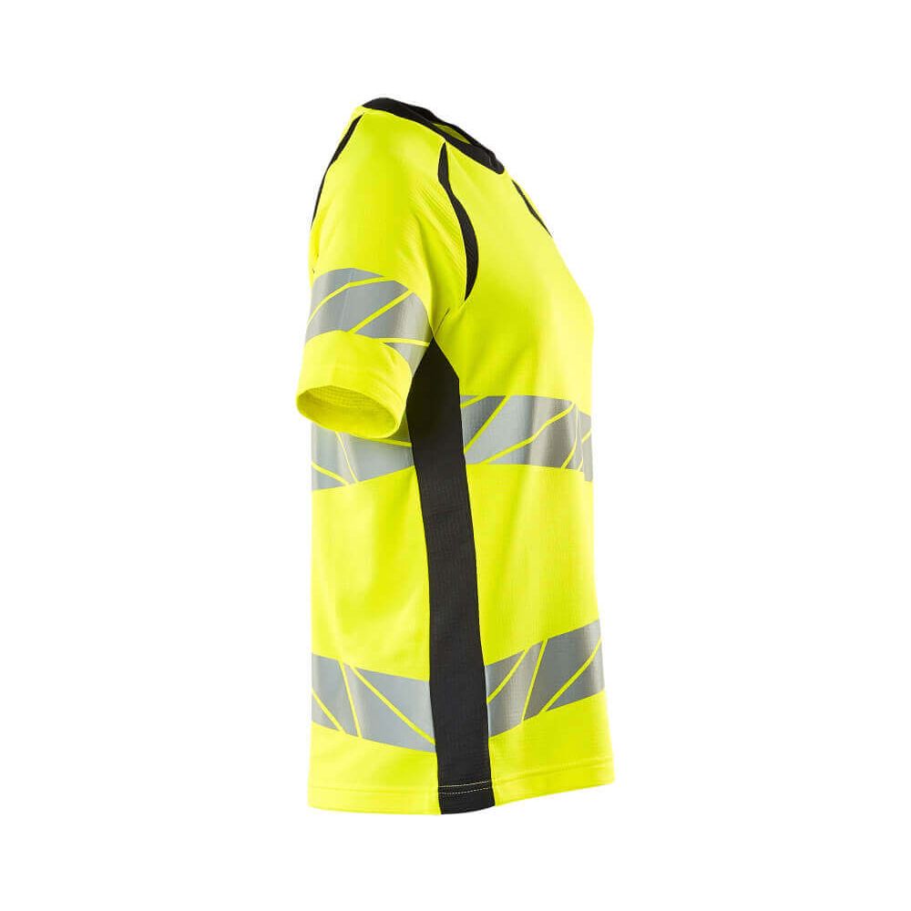 Mascot Hi-Vis T-shirt 19092-771 Left #colour_hi-vis-yellow-dark-navy-blue