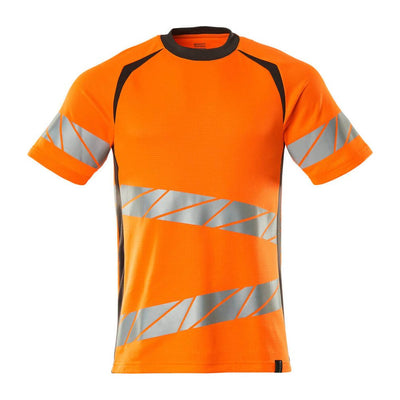 Mascot Hi-Vis T-shirt Short-Sleeve 19082-771 Front #colour_hi-vis-orange-dark-anthracite-grey