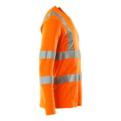 Mascot Hi-Vis T-shirt Long-Sleeved 18281-995 Left #colour_hi-vis-orange