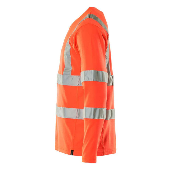 Mascot Hi-Vis T-shirt Long-Sleeved 18281-995 Right #colour_hi-vis-red